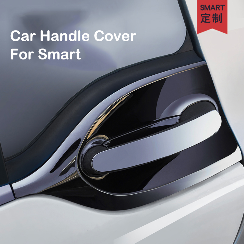 Car Door Handle Protector - 6 個ステンレス鋼車のドアハンドルカッププロテクター装飾車のボウル保護スマートフォーツー 453 451 カーアクセサリー