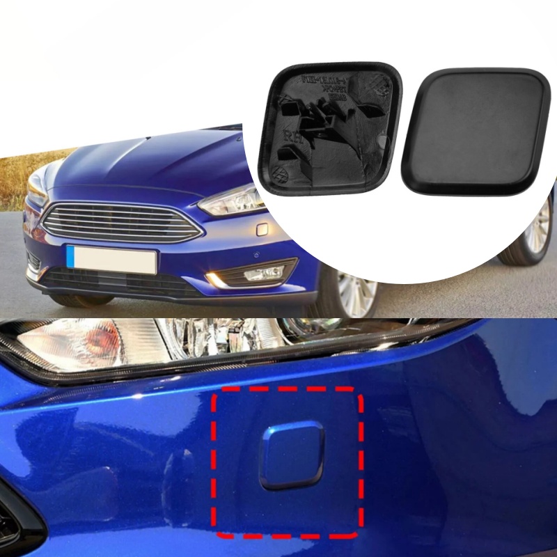 Car Accessories Uk - 2個入りヘッドライトウォッシャーノズルジェットカバーキャップ左右セット フォードフォーカス2015-2018英国車用外装アクセサリーフロントライトウォッシャーキャップ