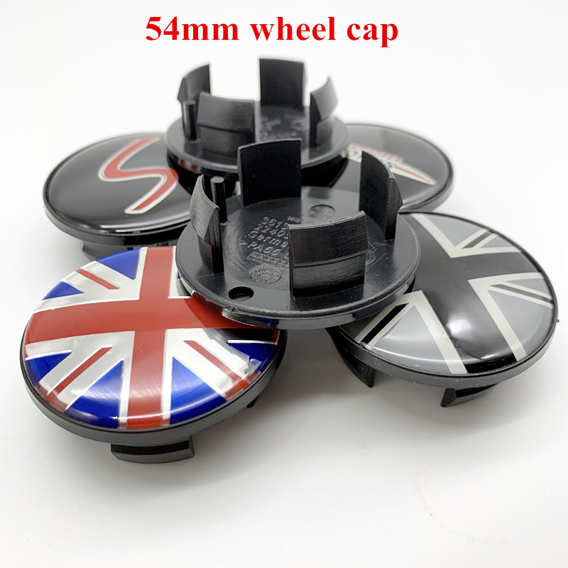Car Accessories Uk - 4個入り 3D 54mm 車エンブレム ホイールセンターカバー ハブキャップ