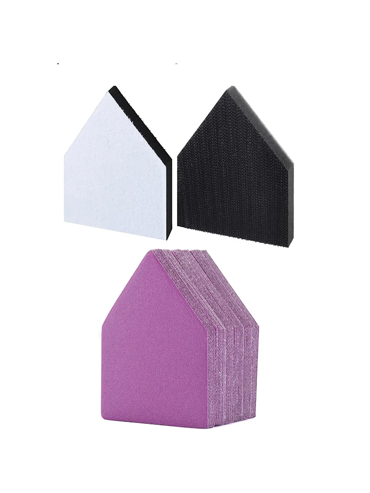 Car Wax Polishing Pad - 65X92mm 三角形サンディングペーパーセット 2/10/52 個 フックとループ付きバフ研磨パッド ディテールサンダー