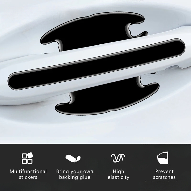 Car Door Handle Protector - SEAMETAL 車のドアハンドルボウルステッカー傷防止保護車のドアユニバーサル自動ハンドル衝突防止保護ストリップ