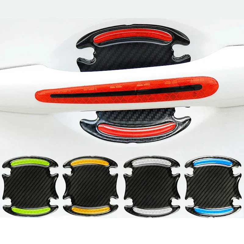 Car Door Handle Protector - 8個入り 車のドアハンドルプロテクター 安全警告 反衝突 防傷 反射ストリップ