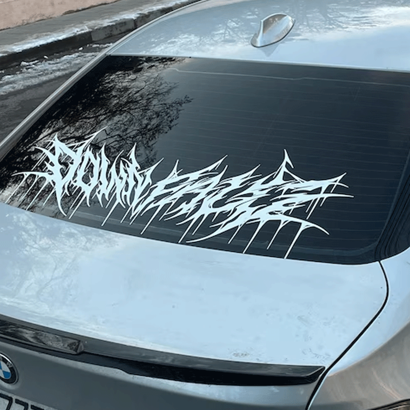 Car Accessories Banner - JDM 車のステッカー装飾フロントガラスバナーストライプスタイリッシュなチューニングステッカー外装アクセサリー防水ビニールデカール