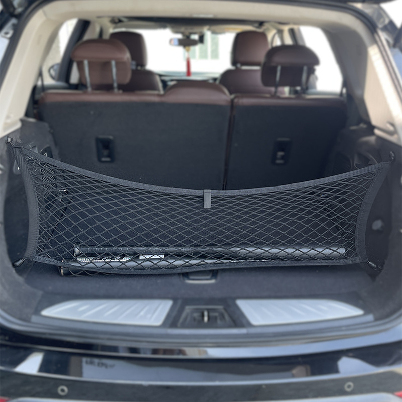 Car Cargo Net Trunk - 車のトランクカーゴネット垂直＆フラットメッシュ荷物固定ブロックネット収納オーガナイザー車両改造