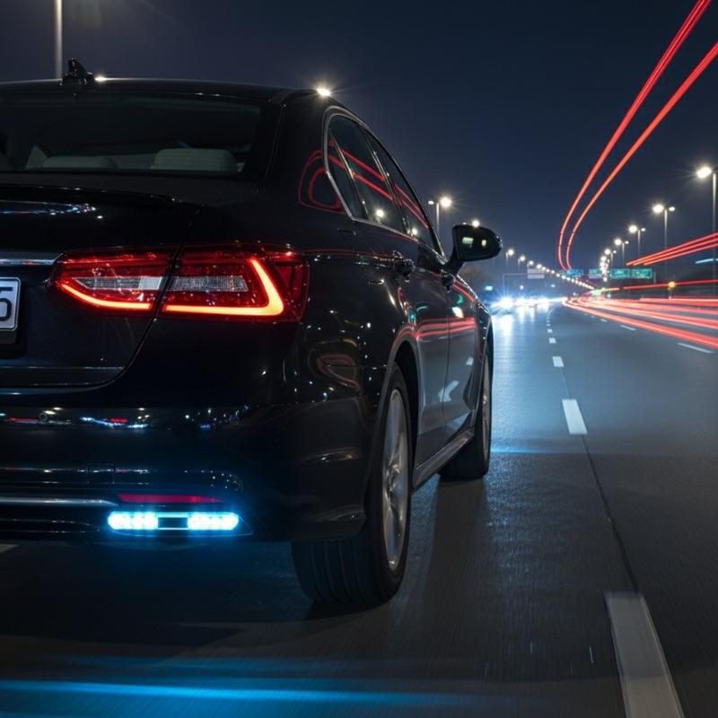 Car Door Handle Protector - ソーラーLEDストロボフラッシュライト 車用衝突防止警告灯 バイク装飾ランプ ドアハンドル傷防止プロテクター 1個