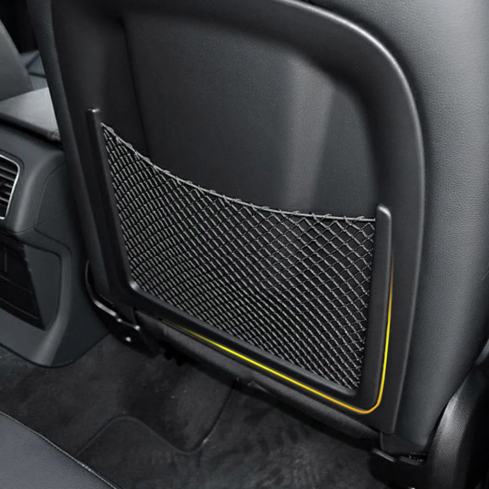 Car Cargo Net Trunk - 車の後部座席バックストリングネットメッシュ収納ポケットオーガナイザー自動車インテリアアクセサリーアウディ A4 B8 A5 Q3 A3
