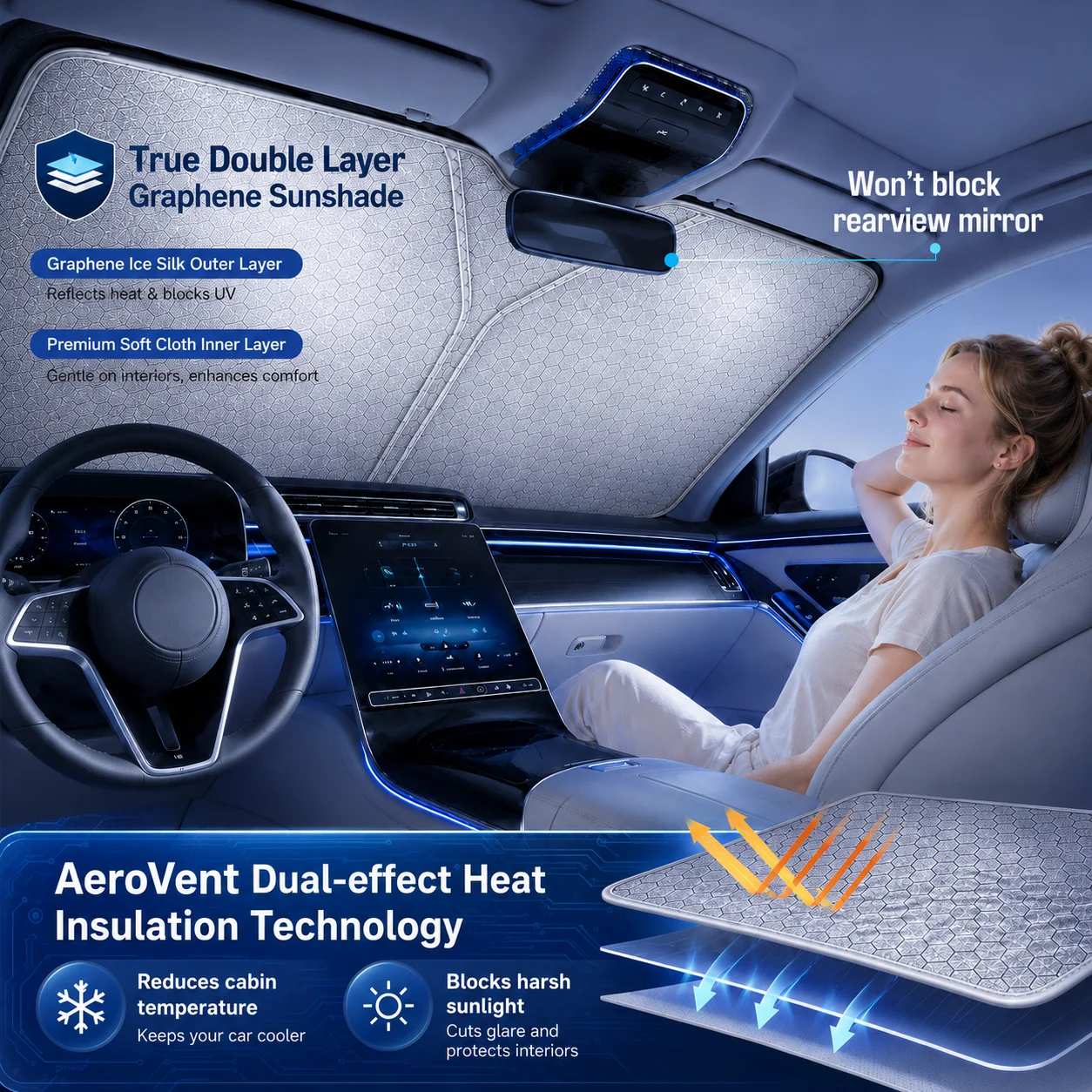 タタパンチ用グラフェン製フロントガラスサンシェード、カスタム - Car Accessories Tata Punch のレビューと価格