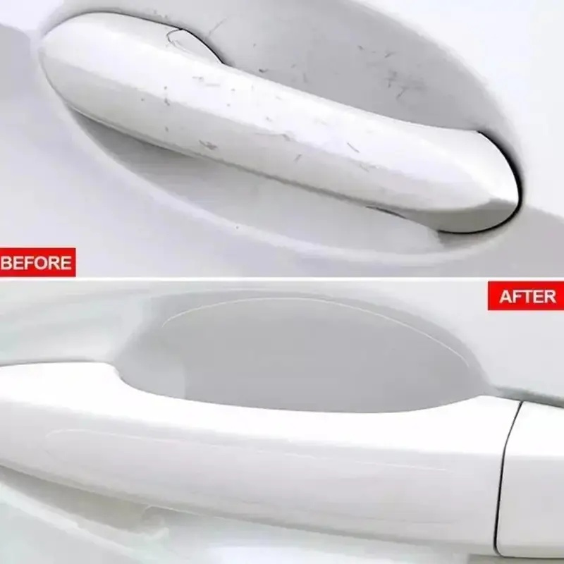 車のドアハンドルステッカー 8 枚透明目に見えないデカール車 - Car Door Handle Protector のレビューと価格