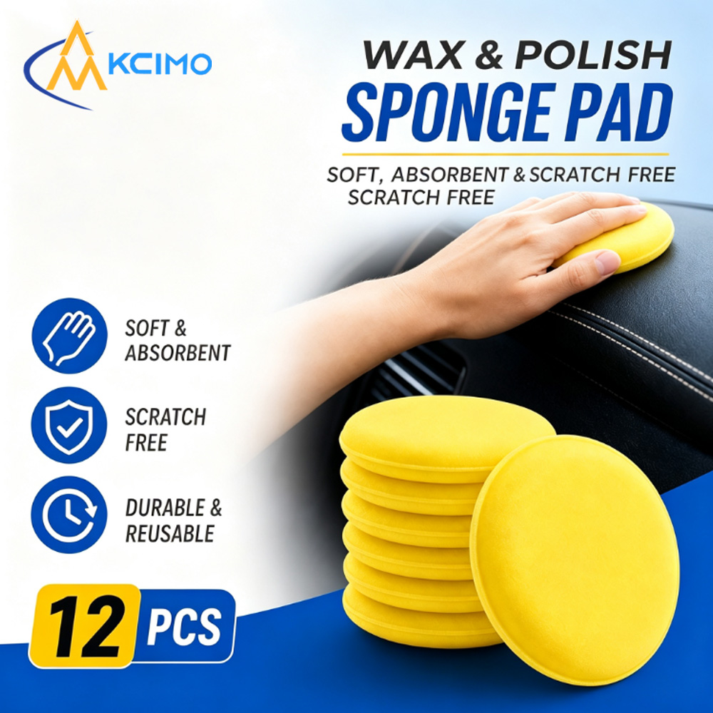 12個入り、柔らかいフォーム製のカーワックス塗布用パッド。丸 - Car Wax Polishing Pad のレビューと価格