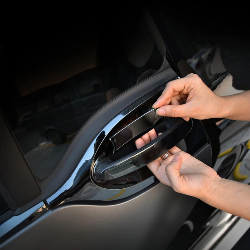車のドアハンドルドアボウル保護ガードトリムステッカースマート - Car Door Handle Protector のレビューと価格