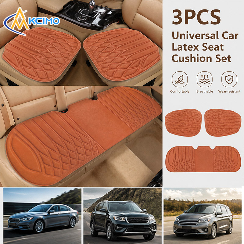 ユニバーサル3ピースカーラテックスシートパッドセット ソフト - Car Seat Cushion Memory Foam のレビューと価格