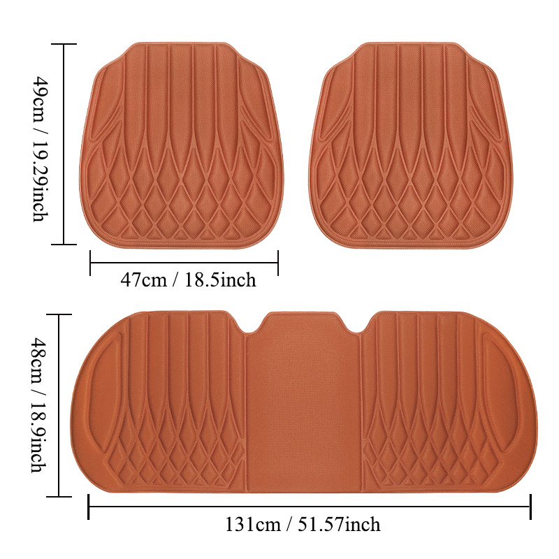 ユニバーサル3ピースカーラテックスシートパッドセット ソフト - Car Seat Cushion Memory Foam のレビューと価格