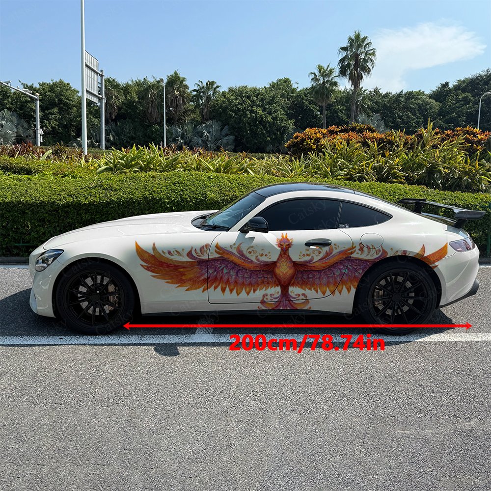 2枚組 ブレイジングフェニックス カーサイドラップ、自己粘着 - Car Accessories Phoenix のレビューと価格