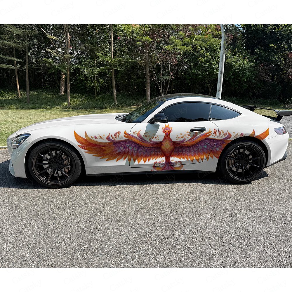 2枚組 ブレイジングフェニックス カーサイドラップ、自己粘着 - Car Accessories Phoenix のレビューと価格