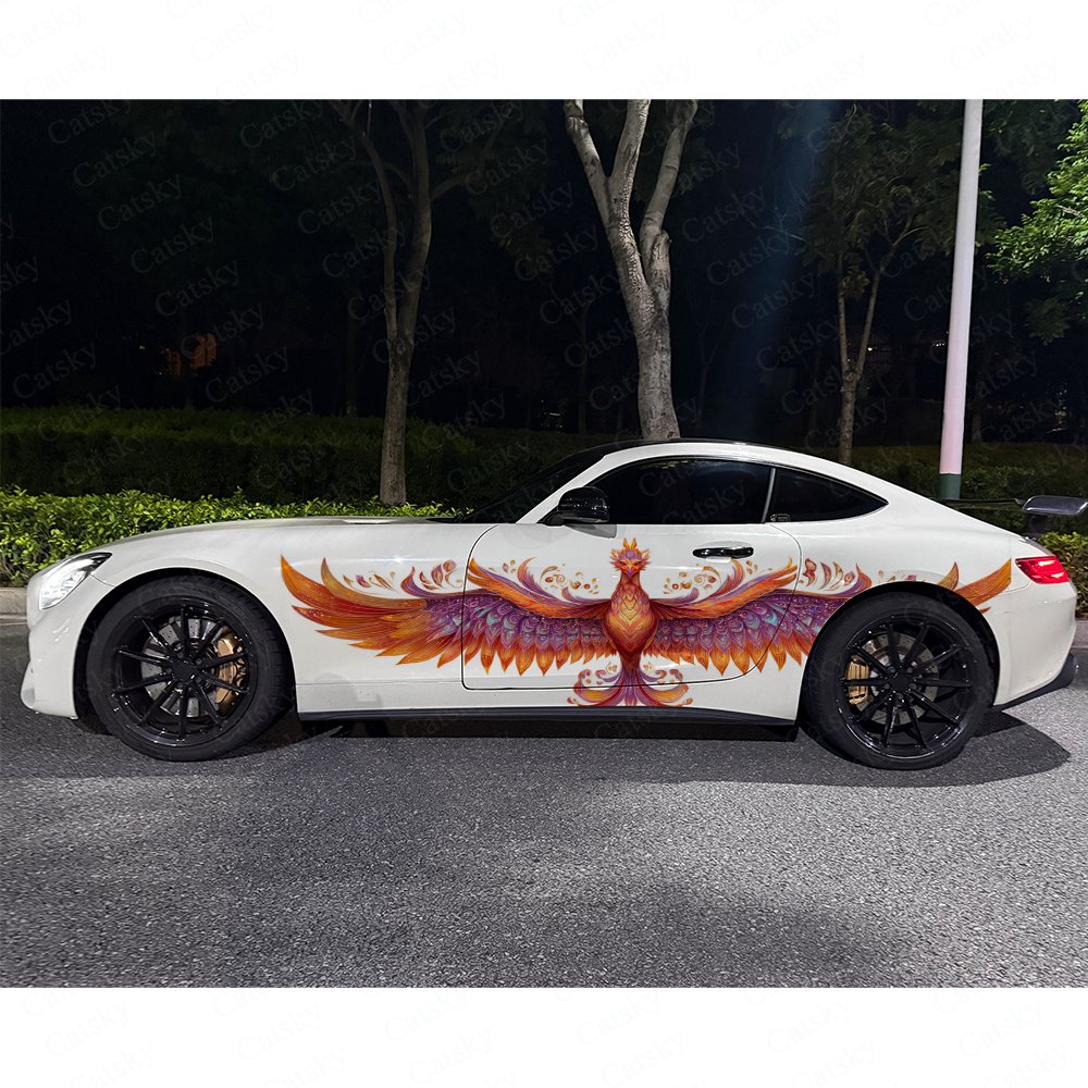 2枚組 ブレイジングフェニックス カーサイドラップ、自己粘着 - Car Accessories Phoenix のレビューと価格