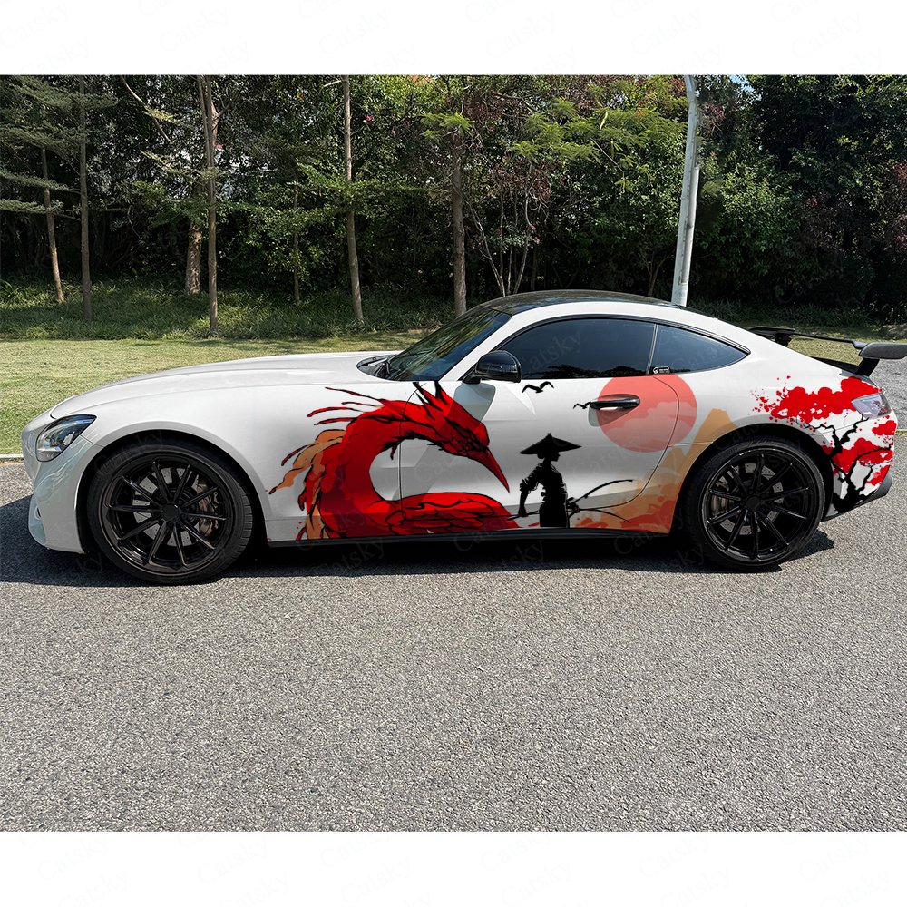 クリムゾンフェニックスサムライシャドウカーサイドラップ、自己 - Car Accessories Phoenix のレビューと価格