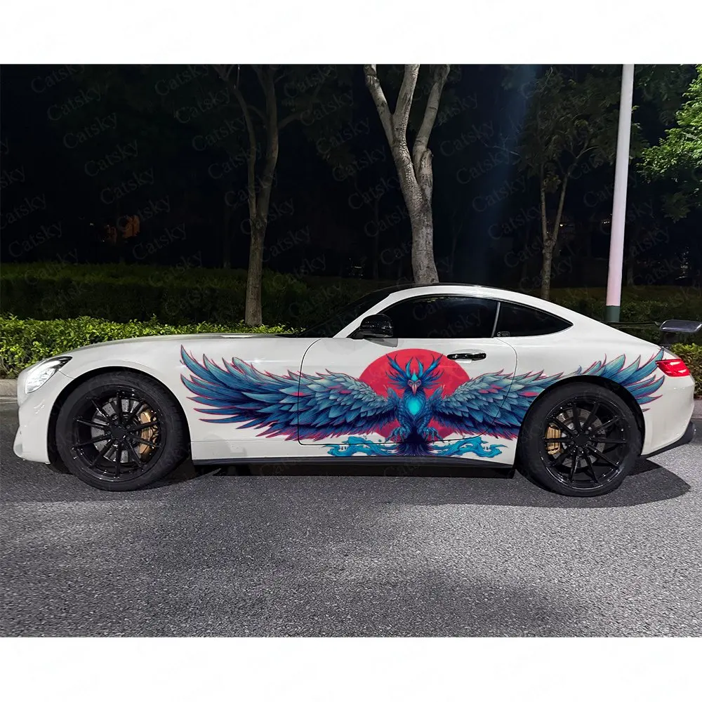 2 個のカラフルなフェニックスカーサイドラップ、自己粘着 P - Car Accessories Phoenix のレビューと価格
