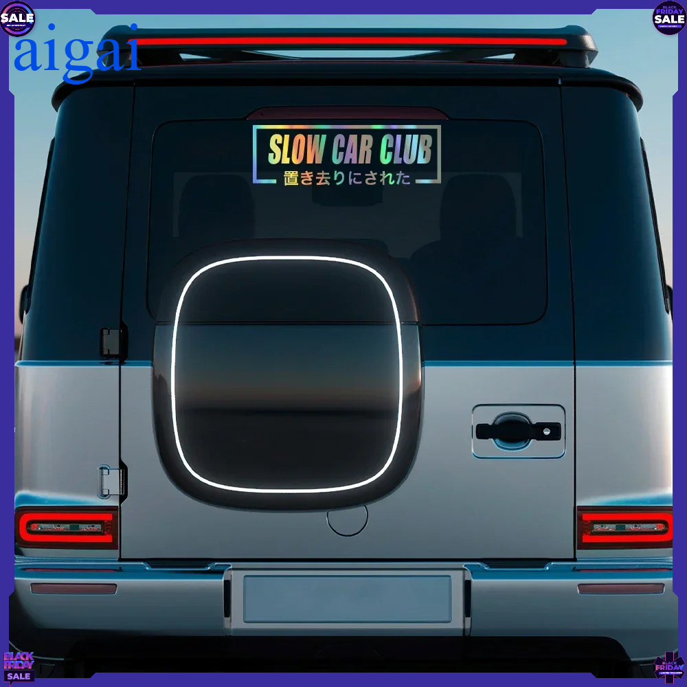 スローカークラブのスローガン車の窓バナーステッカー PVC  - Car Accessories Banner のレビューと価格
