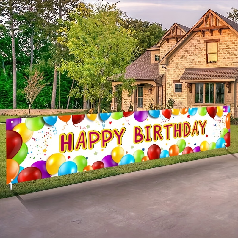 誕生日バナー ハッピーバースデーサイン バルーンバナー パー - Car Accessories Banner のレビューと価格