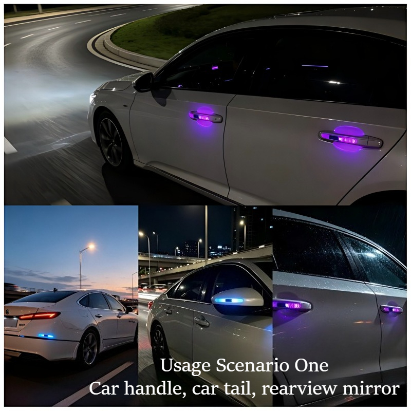 ソーラーLEDストロボフラッシュライト 車用衝突防止警告灯  - Car Door Handle Protector のレビューと価格