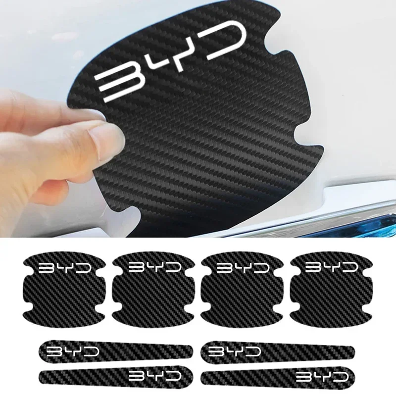 8個入り カーボンファイバー製 車のドアハンドルボウル傷防止 - Car Door Handle Protector のレビューと価格