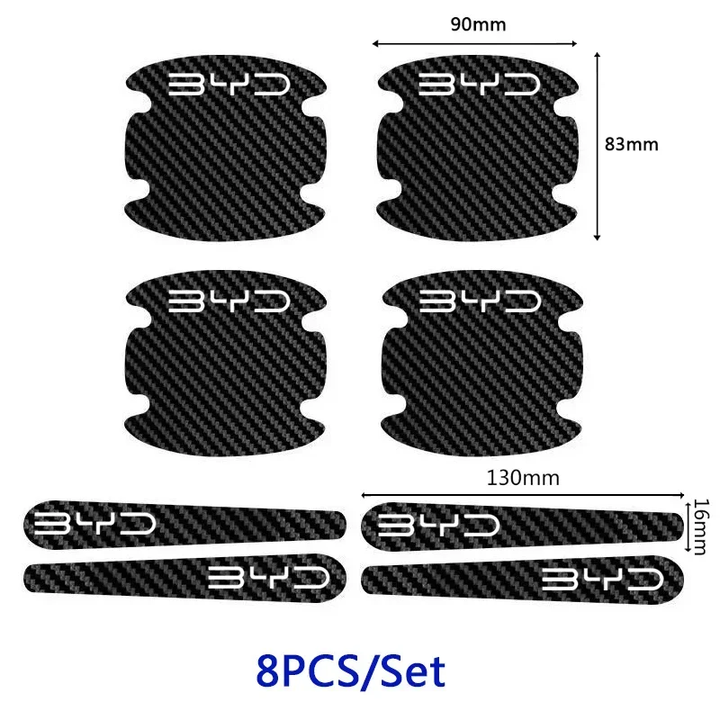 8個入り カーボンファイバー製 車のドアハンドルボウル傷防止 - Car Door Handle Protector のレビューと価格