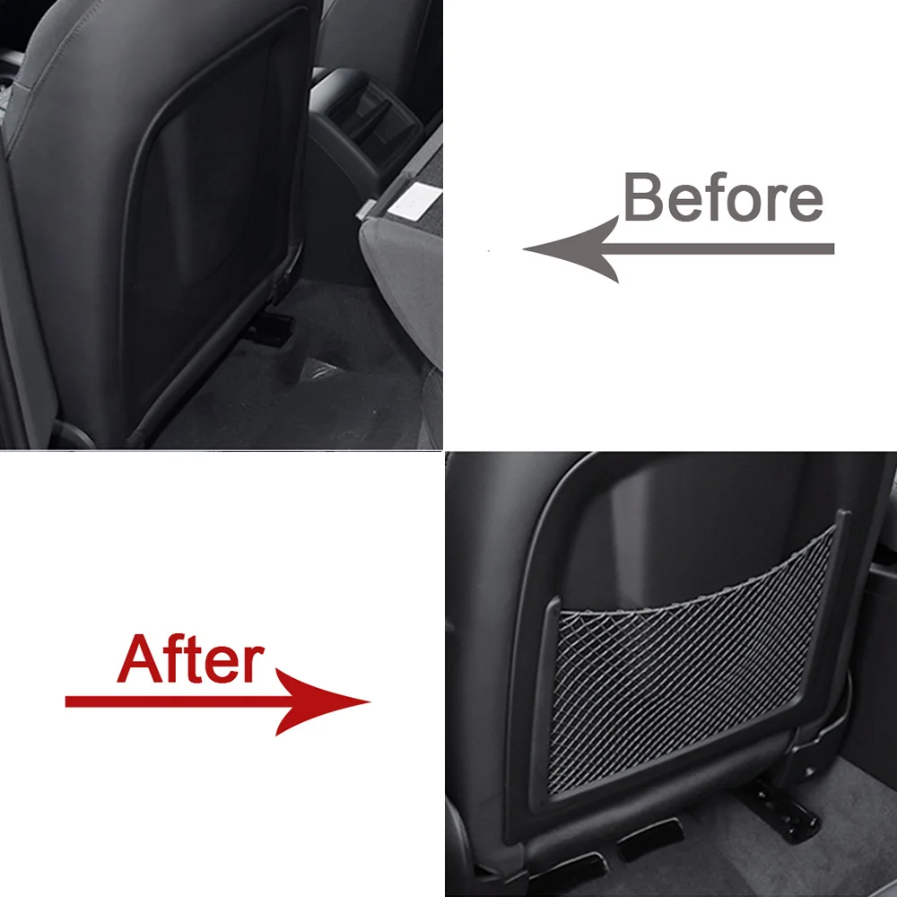 車の後部座席バックストリングネットメッシュ収納ポケットオーガ - Car Cargo Net Trunk のレビューと価格