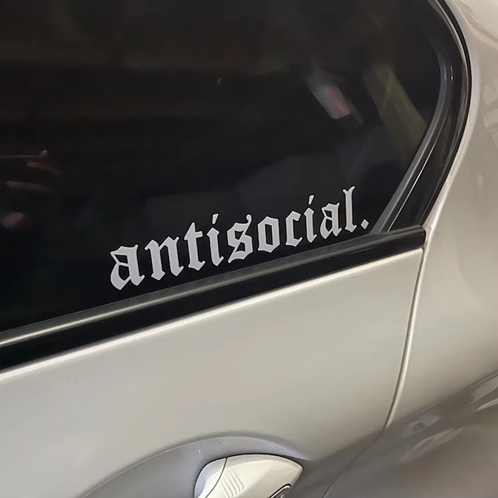 1pc 反社会的カーステッカー フロントガラス バナー バン - Car Accessories Banner のレビューと価格