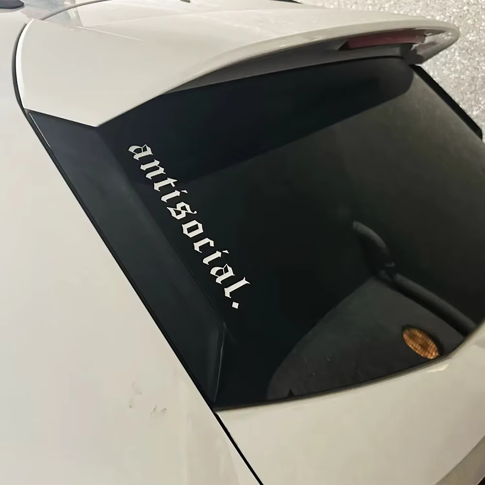1pc 反社会的カーステッカー フロントガラス バナー バン - Car Accessories Banner のレビューと価格