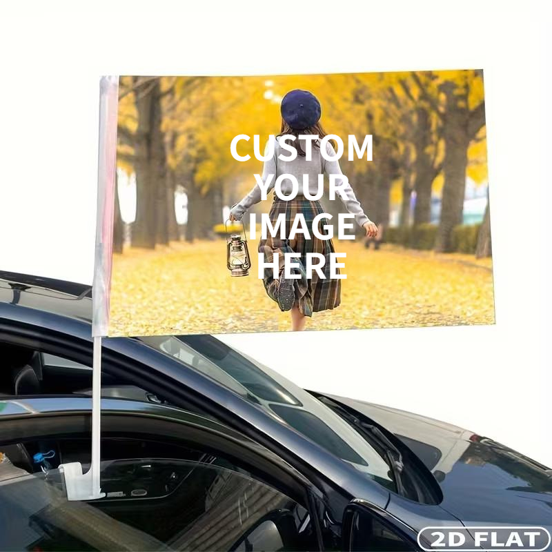 1枚/4枚/8枚 カスタム2Dフラットカーフラッグ、オリジナ - Car Accessories Banner のレビューと価格